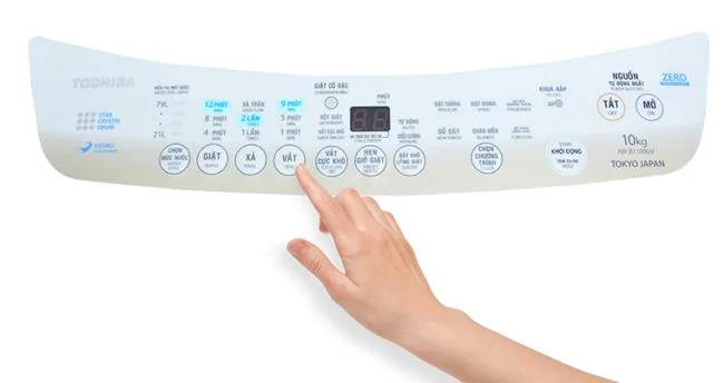 Come utilizzare il pannello di controllo della lavatrice Toshiba AW-B1000GV e AW-B1100GV