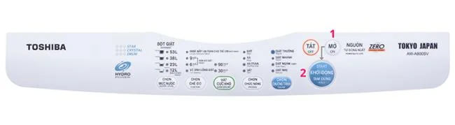 Come utilizzare il pannello di controllo della lavatrice Toshiba AW-A800SV