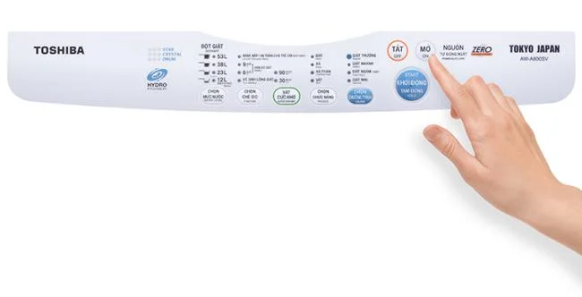Come utilizzare il pannello di controllo della lavatrice Toshiba AW-A800SV
