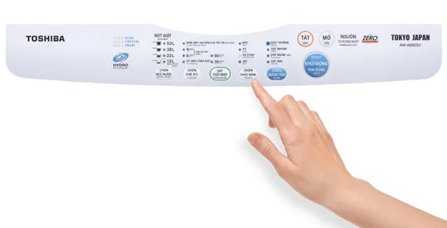 Come utilizzare il pannello di controllo della lavatrice Toshiba AW-A800SV