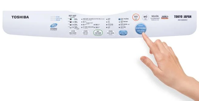 Come utilizzare il pannello di controllo della lavatrice Toshiba AW-A800SV