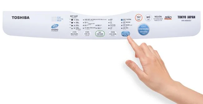 Come utilizzare il pannello di controllo della lavatrice Toshiba AW-A800SV
