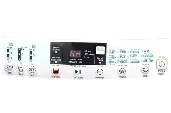 نحوه استفاده از صفحه کنترل ماشین لباسشویی Hitachi SF-80PJ