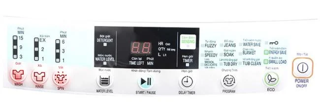 نحوه استفاده از صفحه کنترل ماشین لباسشویی Hitachi SF-80PJ