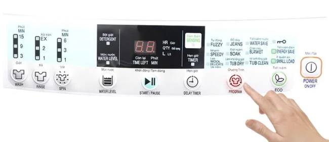 نحوه استفاده از صفحه کنترل ماشین لباسشویی Hitachi SF-80PJ