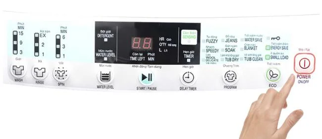 نحوه استفاده از صفحه کنترل ماشین لباسشویی Hitachi SF-80PJ