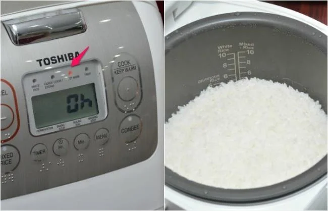 How to cook rice with Toshiba electronic rice cooker
