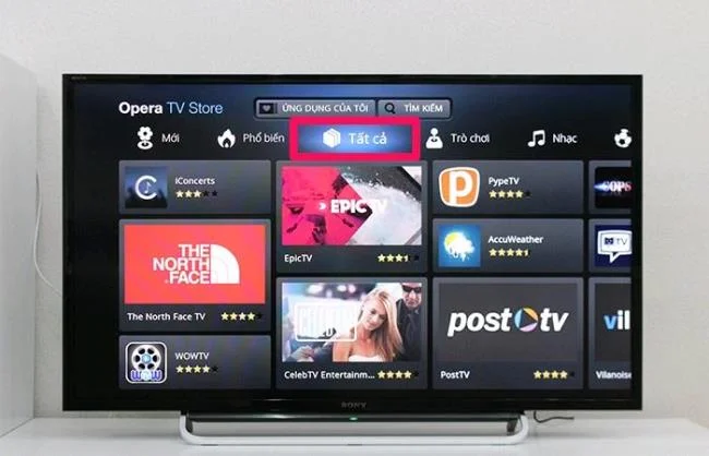نحوه استفاده از فروشگاه برنامه Sony Opera TV