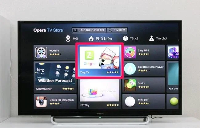 نحوه استفاده از فروشگاه برنامه Sony Opera TV