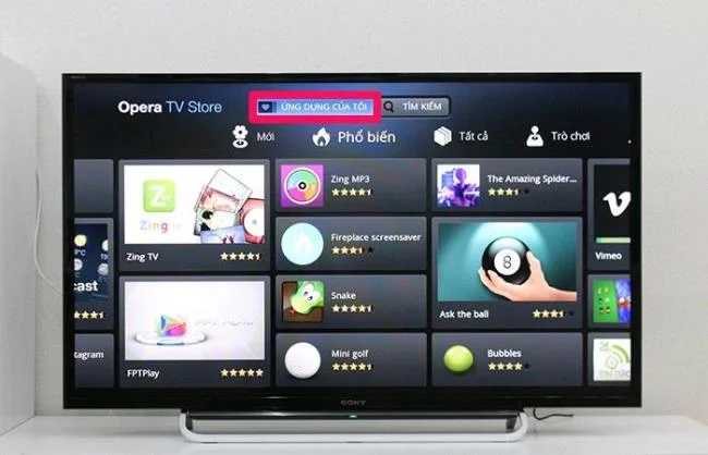 نحوه استفاده از فروشگاه برنامه Sony Opera TV