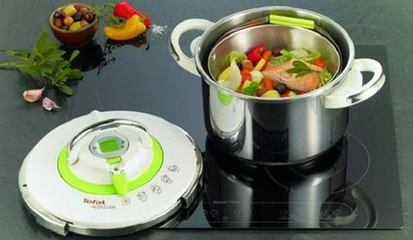 Kitchen utensils on infrared stove