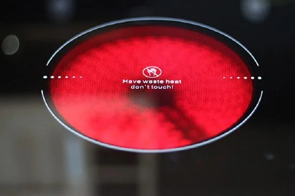 Infrared cooker being used