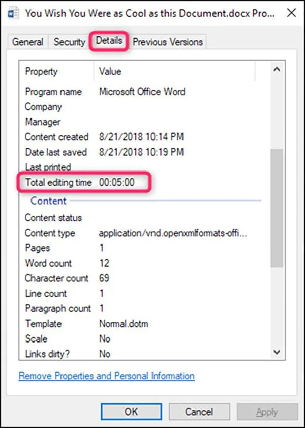 How to know how much time you spend working, typing text in Microsoft Word
