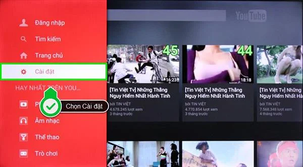 Istruzioni su come condividere i video di YouTube da telefoni, tablet, laptop su Smart TV