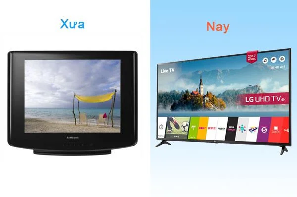 古いテレビの違い-テクノロジーの大きな一歩