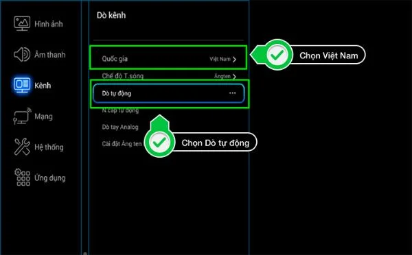 Select Vietnam and Auto Search