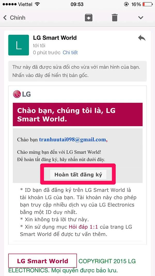 Instructions on how to create a personal account on smart TV LG