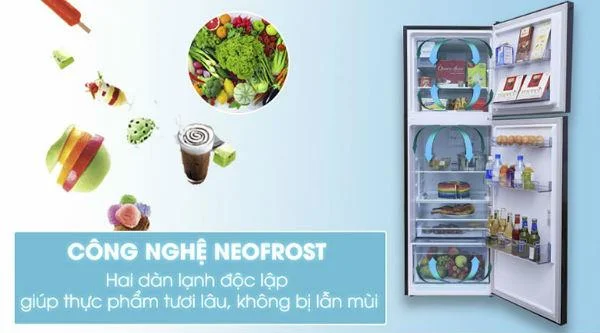 Tecnologia NeoFrost 2 unidades internas no refrigerador Beko