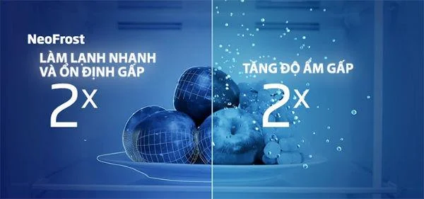 Tecnologia NeoFrost 2 unidades internas no refrigerador Beko