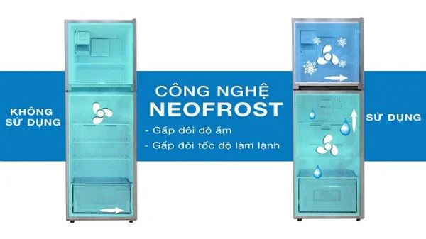 Tecnologia NeoFrost 2 unidades internas no refrigerador Beko