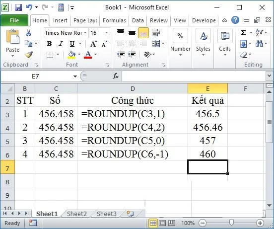 7 Cara membundarkan nombor di Excel dengan fungsi Round, Roundup