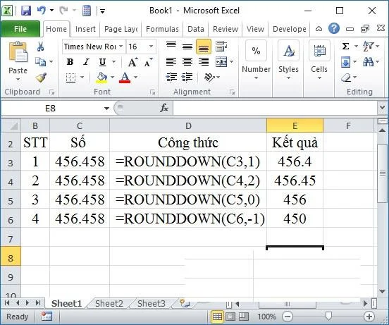 7 Cara membundarkan nombor di Excel dengan fungsi Round, Roundup