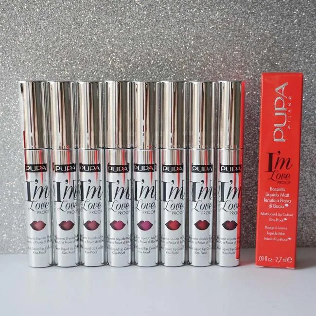 Pupa I'm Loveproof Liquid Lipsticks: บทวิจารณ์และภาพถ่าย