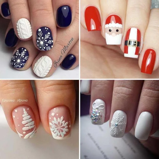 Weihnachtsnägel 2020, schöne Gel- und Nagelkunst: 150 Bilder
