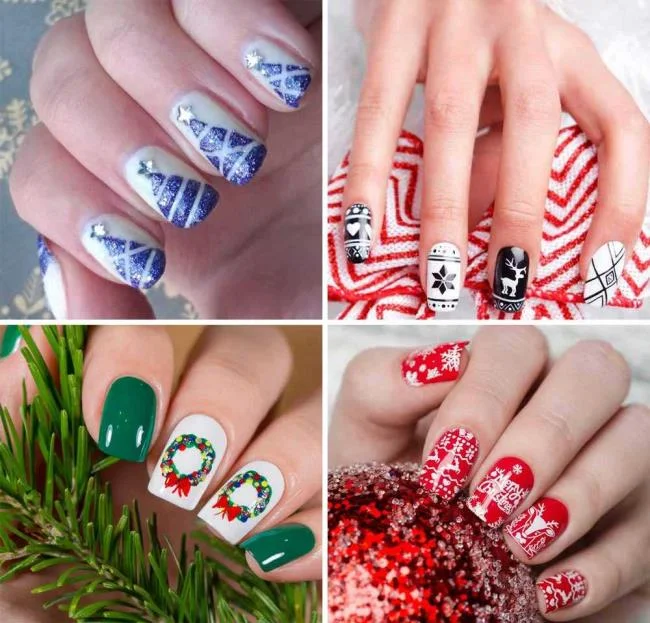 Weihnachtsnägel 2020, schöne Gel- und Nagelkunst: 150 Bilder