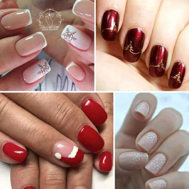 Weihnachtsnägel 2020, schöne Gel- und Nagelkunst: 150 Bilder