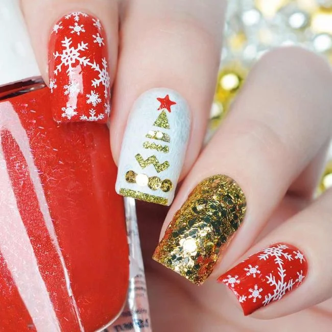 Weihnachtsnägel 2020, schöne Gel- und Nagelkunst: 150 Bilder