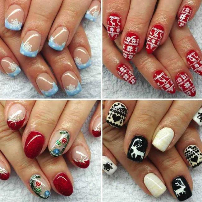 Weihnachtsnägel 2020, schöne Gel- und Nagelkunst: 150 Bilder