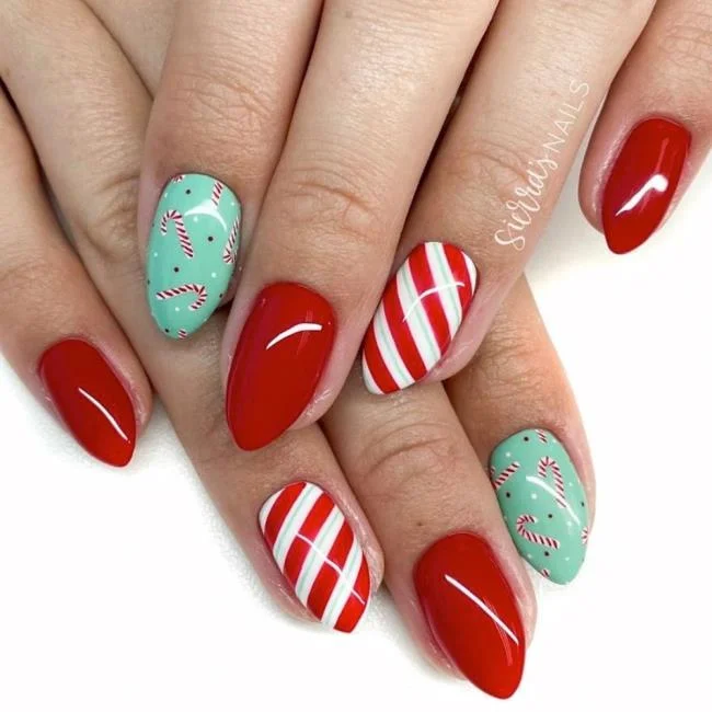 Weihnachtsnägel 2020, schöne Gel- und Nagelkunst: 150 Bilder