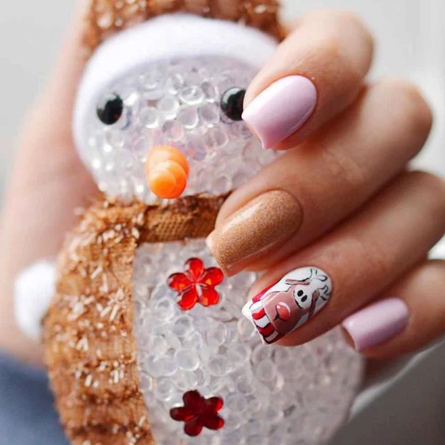 Weihnachtsnägel 2020, schöne Gel- und Nagelkunst: 150 Bilder