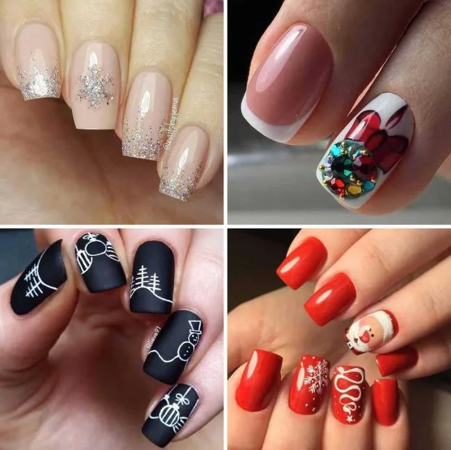 Weihnachtsnägel 2020, schöne Gel- und Nagelkunst: 150 Bilder