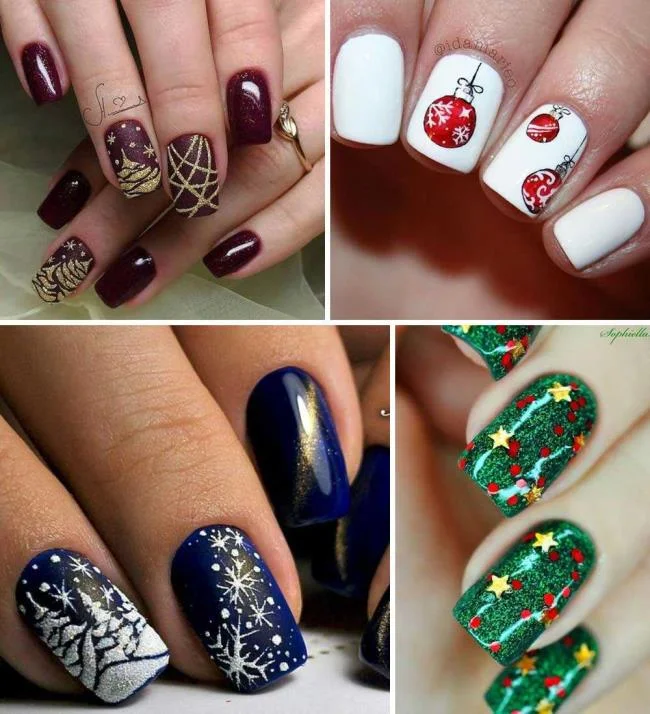 Weihnachtsnägel 2020, schöne Gel- und Nagelkunst: 150 Bilder