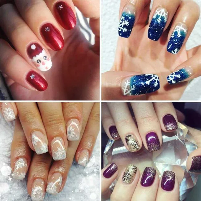 Weihnachtsnägel 2020, schöne Gel- und Nagelkunst: 150 Bilder