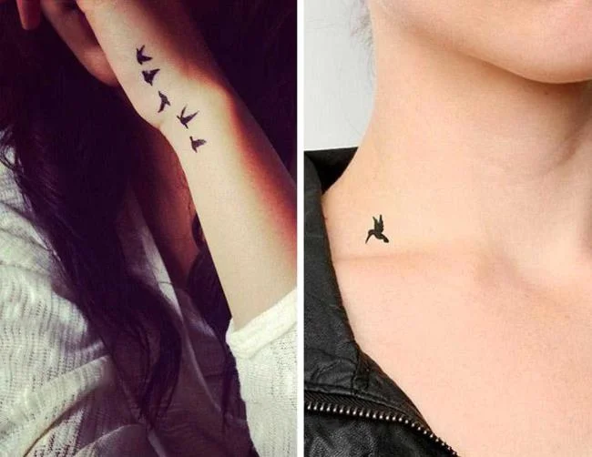 小型和女性纹身：200张照片和创意激发您的灵感