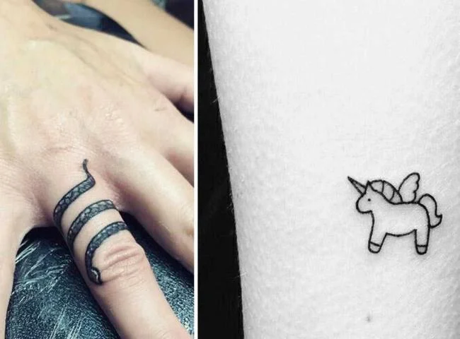 小型和女性纹身：200张照片和创意激发您的灵感