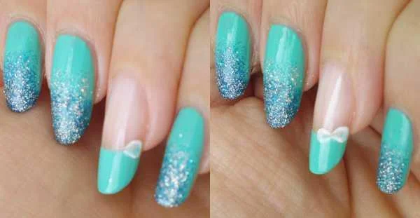 Tiffany Nail Art: Tiffany gekleurde nagels