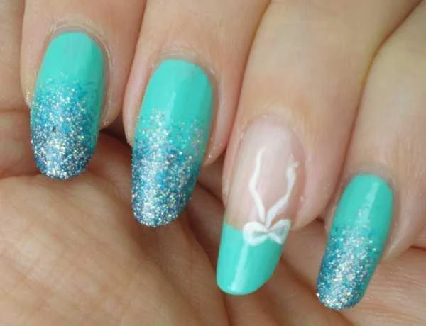 Tiffany Nail Art: Tiffany gekleurde nagels