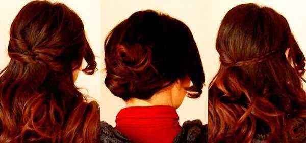 Frisuren für Weihnachten, einfach und schnell