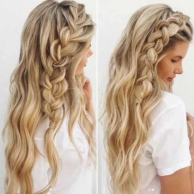 Gaya rambut dengan jalinan 2020: 150 idea dan tutorial yang indah