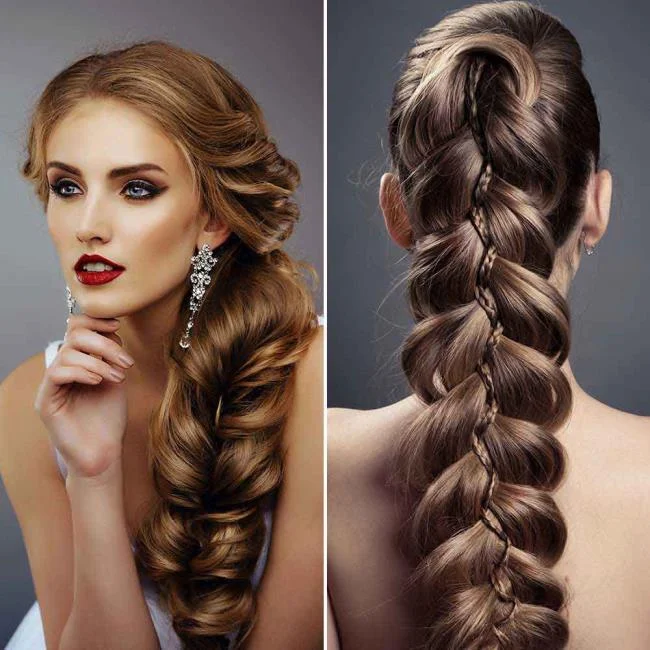 Gaya rambut dengan jalinan 2020: 150 idea dan tutorial yang indah