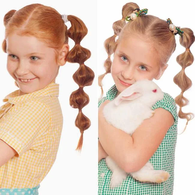 Haarstijlen met elastiekjes voor kleine meisjes