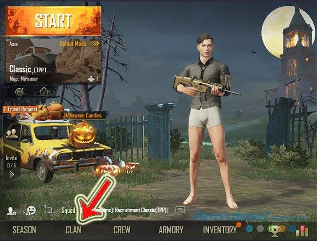 Accéder à la section Clan dans PUBG Mobile