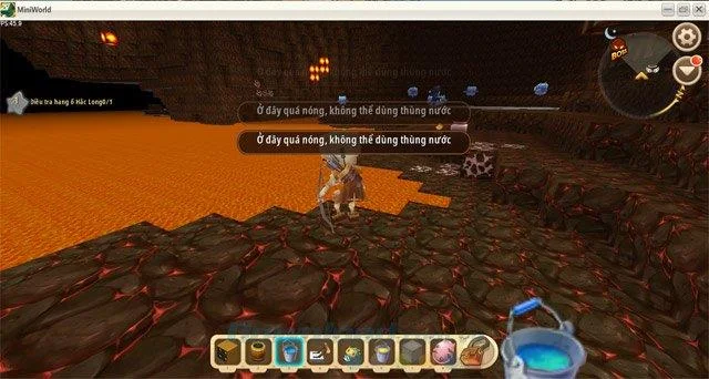 نحوه ریختن آب در جهنم در Mini World: Block Art