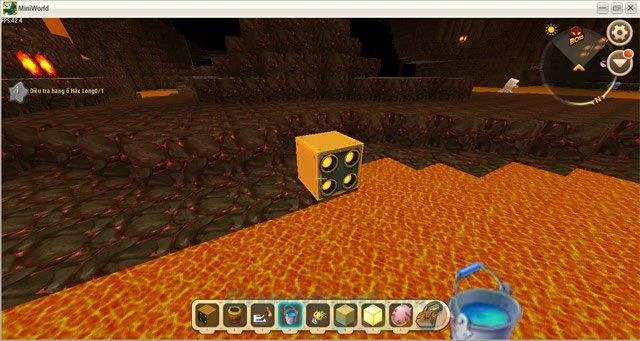 نحوه ریختن آب در جهنم در Mini World: Block Art