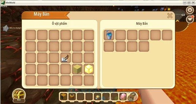 نحوه ریختن آب در جهنم در Mini World: Block Art