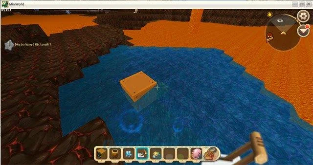 نحوه ریختن آب در جهنم در Mini World: Block Art